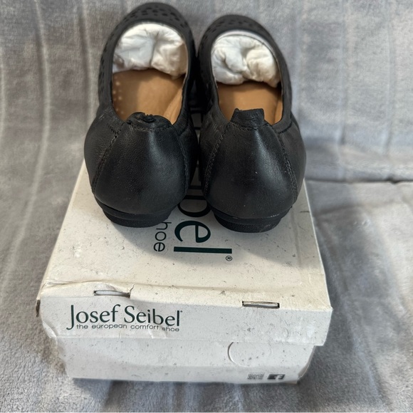 Josef Seibel Pippa 29 Nesty Oil Black Leather Ballerina Flats EU 36 US 5 to 5.5 - Picture 4 of 12